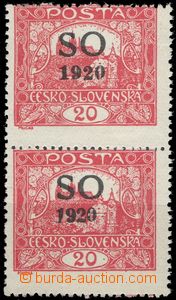 65311 -  Pof.SO7A joined bar types, Hradčany, vertical pair 20h wit