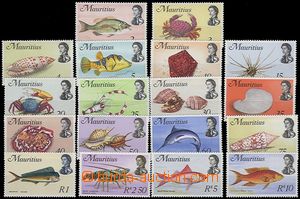 65313 - 1969 Mi.331-48 Mořská fauna, úplná série 18ks, svěží