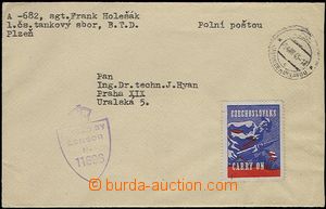 65408 - 1945 letter to Prague from member of 1. Czechosl. tank corps