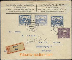 65491 - 1919 commercial Reg letter to Switzerland i.a. franked by st