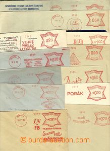 65528 - 1929-39 comp. 13 pcs of letters with meter stmp, firm Porák