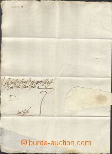 65972 - 1650? folded letter, paper seal, good condition