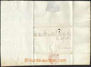 65974 - 1785 folded letter, paper seal, torn hole (1cm)