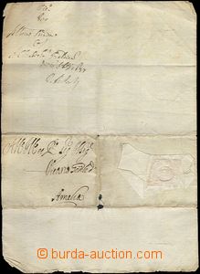 65977 - 1606 folded letter, paper seal, torn hole (1,5cm)
