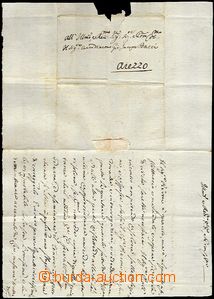 65979 - 1747 Arezzo, folded letter, stains in folds