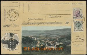 66054 - 1910 Luhačovice - collage postal order, general view; Us, l