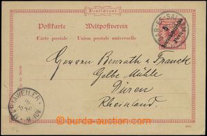 66179 - 1898 DEUTSCH-OSTAFRIKA, dopisnice Mi.6 s přetiskem (P25), D