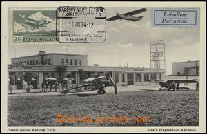 66201 - 1934 Karlovy Vary, airport (airport building and aircraft), 