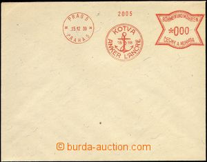 66237 - 1939 bianco envelope with meter stmp PRAG 5/ PRAGUE 5/ KOTVA