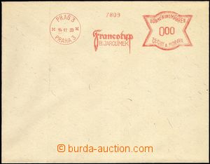 66239 - 1939 bianco envelope with meter stmp PRAG 3/ PRAGUE 3/ Franc