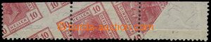 66299 - 1906 Mi.134 Franz Joseph., maculature horizontal strip of 3,