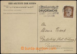 66302 - 1942 GHETTO LITZMANNSTADT  pre-printed PC with message about