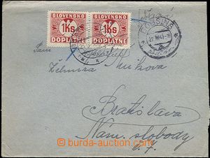 66421 - 1941 dopis zaslaný do Bratislavy, v místě dodání vyfr. 