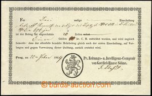 66436 - 1849 private confirmation card about/by payment, well preser