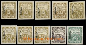 66684 - 1919 Pof.DL1vz-12vz Postage due stamps with overprint VZOREC