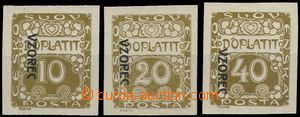 66699 - 1919 Pof.DL2vz, DL4vz, DL7vz, postage-due with overprint VZO