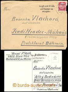 67146 - 1940-41 C.C. BUCHENWALD  letter and card from same sender, t