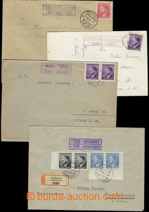 67353 - 1940-44 comp. 4 pcs of entires (1x as Registered) with bilin