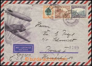 67390 - 1936 airmail letter franked with. various stamps, CDS East L