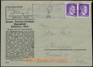 67400 - 1943 KT RAVENSBRÜCK  předtištěná obálka vyfr. zn. 2x 6