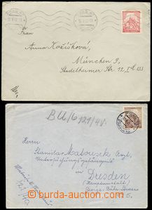 67402 - 1941-42 DRESDEN, MUNICH  comp. 2 pcs of letters sent from Pr