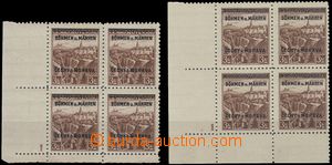 67932 - 1939 Pof.16, comp. 2 pcs of corner blk-of-4 with margin and 