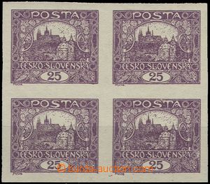 68012 -  Pof.11 joined bar types, 25h violet, block of four, bar typ