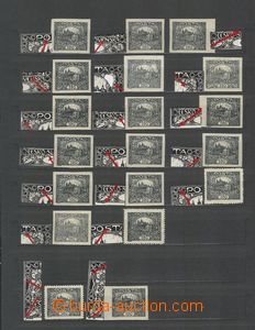 68041 -  Pof.21, 120h grey, selection of 19 pcs of stamps, from that