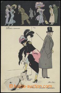 68056 - 1914 SAGER Xavier (1870–1930), Pařížská dáma; prošl