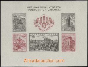 68408 - 1955 Pof.853/857B, miniature sheet Praga 1955, imperforated,