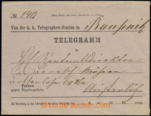 68518 - 1899? obálka na telegram, použitá v telegrafní stanici R