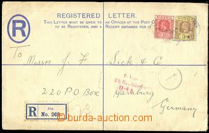 68562 - 1922 postal stationery cover for R letter 2d, larger format,