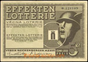 68704 - 1933 ČSR I.  los věcné loterie Mezinárodního liberecké