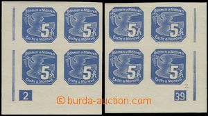 68721 - 1939 Pof.NV2, lower corner bloks of 4 with plate number 2 + 
