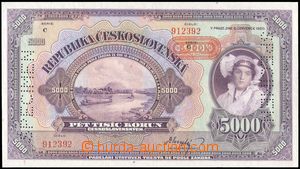 68801 - 1943 BOHEMIA-MORAVIA, treasury-note 5000CZK from  year 1920 