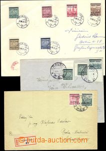 68845 - 1939 comp. 3 pcs of letters franked with. overprint stamp., 