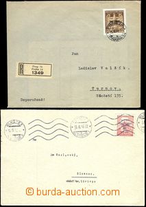 68852 - 1943-44 letter franked with. overprint stamp. Pof.72 with MC