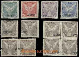 69195 - 1918 Pof.NV1, NV3- NV6, overprint VZOREC, single stamps, val