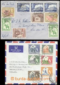69436 - 1948-59 GOLD COAST + BASUTOLAND  comp. 2 pcs of letters with