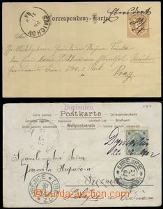 69471 - 1885-02 postcard and PC with hand-made zápisem post place C