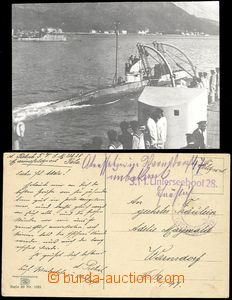 69924 - 1918 S.M. UNTERSEEBOOT 28, violet straight line postmark c.v