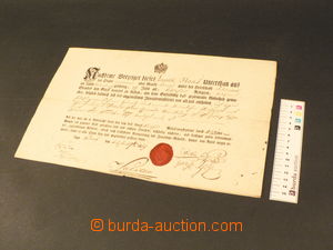 70747 - 1817 AUSTRIA MILITARIA  vojenská listina s rak. orlicí v z