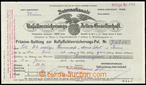 70844 - 1916 printed matter insurance premium, ornamentally printed 