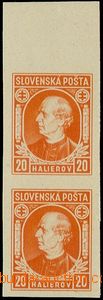 70883 - 1939 Alb.SK27 N,  plate proof stamp. Hlinka 20h light orange