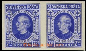 70891 - 1939 Alb.SK31N, zkusmý tisk zn. Hlinka 2,50Ks modrá, nezou