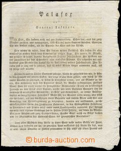 71214 - 1809 NAPOLEONIC WARS   proclamation French. generálu Lefebr