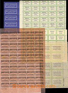 71392 - 1900-45 postal labels Express, Mit Lufpost, Departed, Deceas