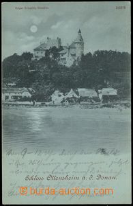 71428 - 1899 Ottensheim - pohled přes řeku, hrad, zelený odstín;