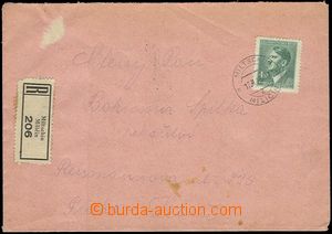 71475 - 1945 Reg letter franked. stamp. Pofis 122 - A. Hitler 4,20 K