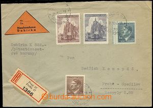 71479 - 1945 R dopis s dobírkou, frank. zn. Pof 84,87,120 a 121, z